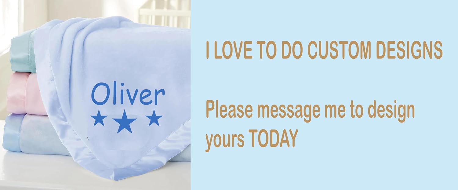 Personalized Pink Baby Blanket with Name - 36x36 Inches