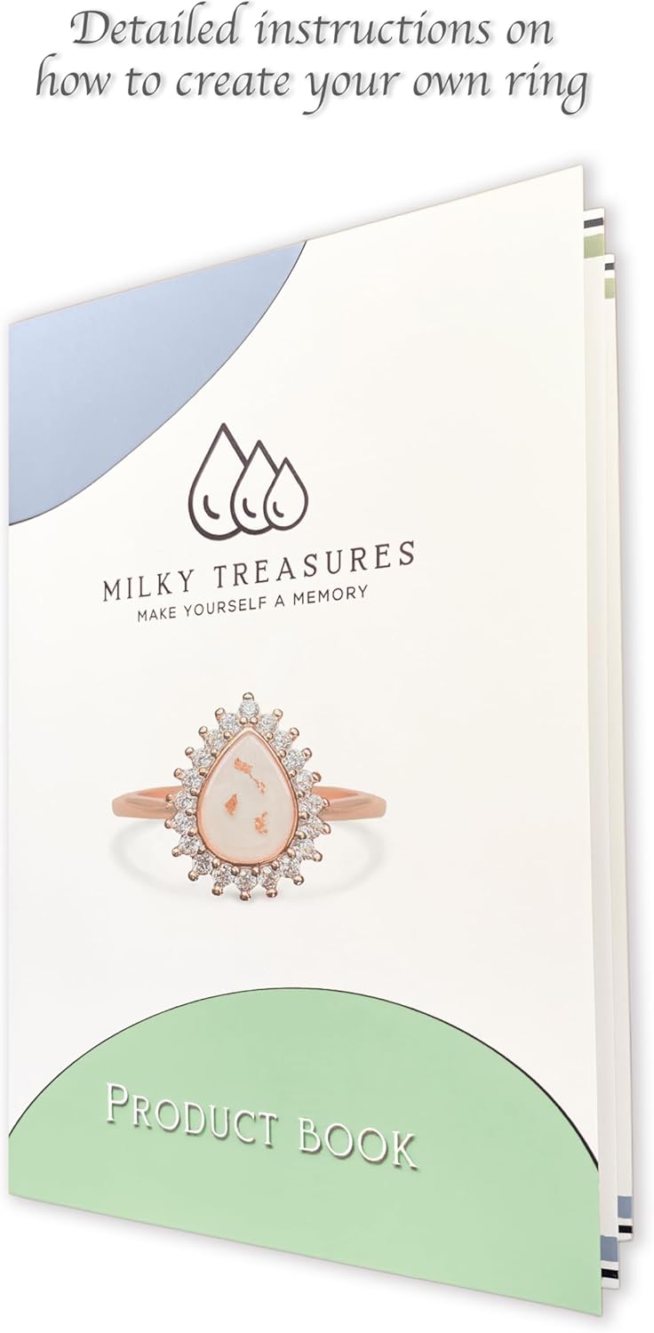Teadrop Ring DIY Breastmilk Jewelry Kit 18K Rose Gold 1