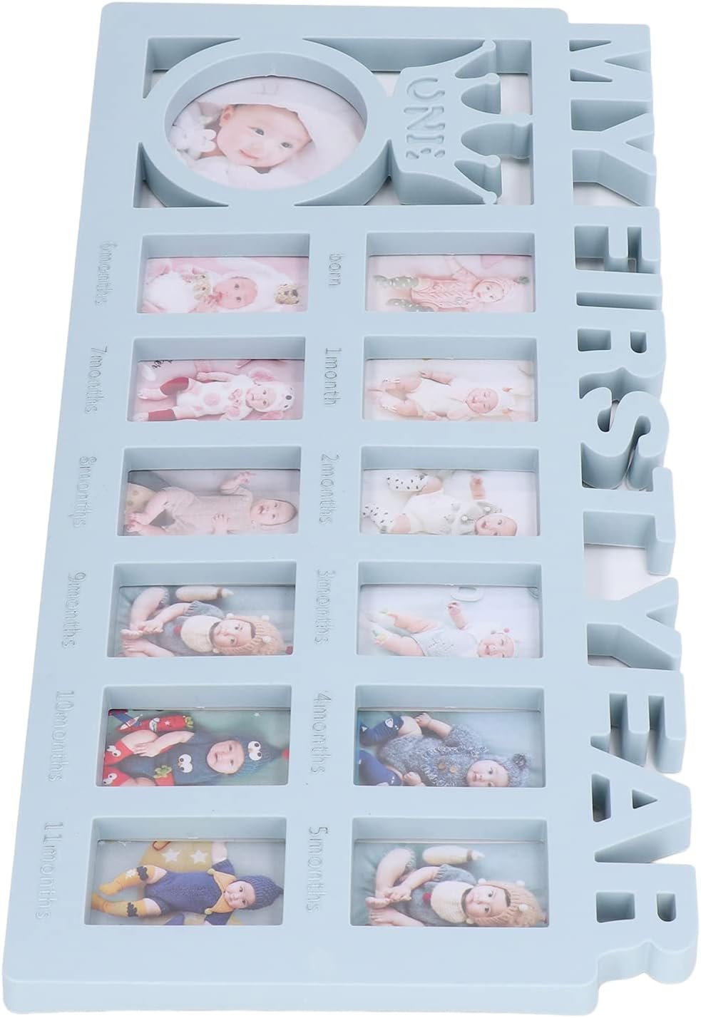 Jonlaki Baby Keepsake Frame with 12 Small Picture Frames
