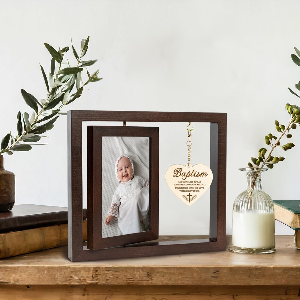 Baby Baptism Keepsake Photo Frame - Christening Gift for Boys Girls
