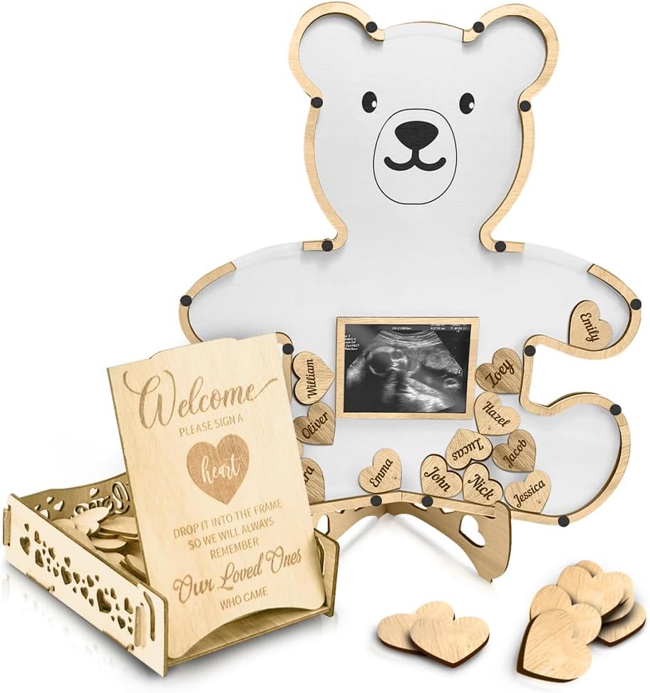 Real Bossy Baby Teddy Bear Guest Book Frame