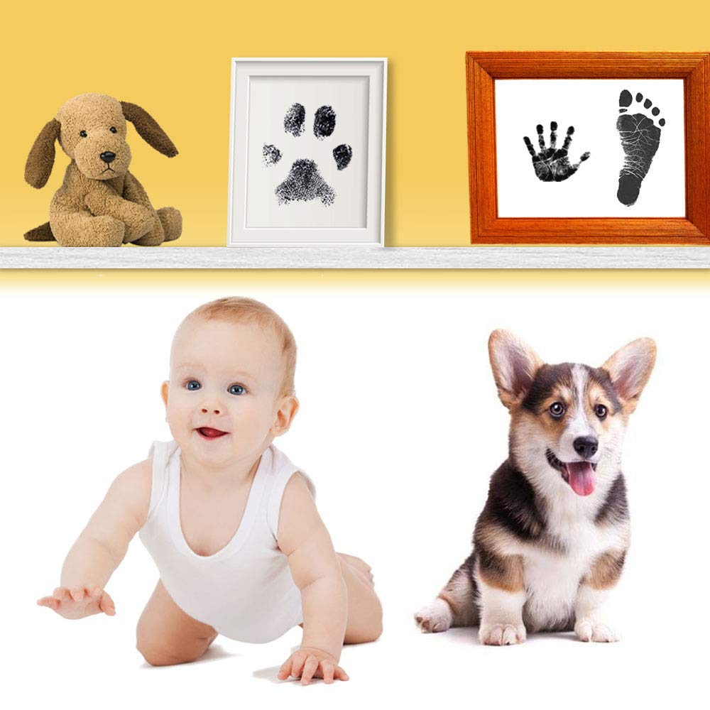 Lsushine Ink Pad for Baby Footprint Handprint Black