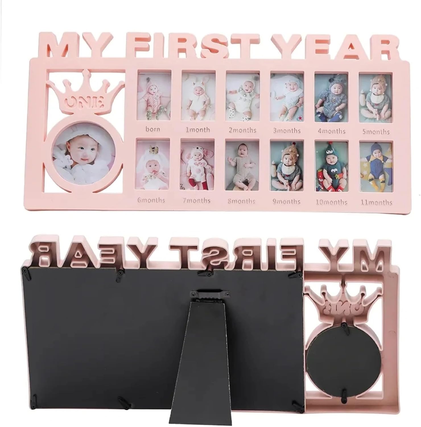 Ter Baby 1st Year Photo Frame - 12 Month Keepsake Pink