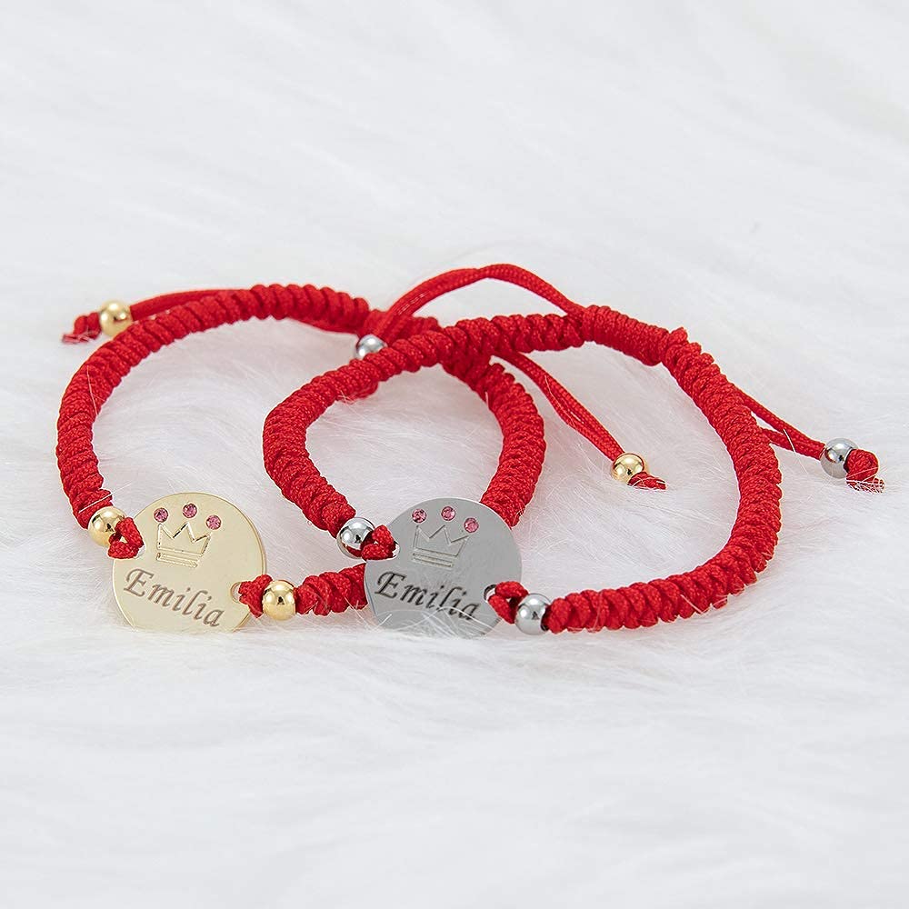 MIYOCAR Baby Name Bracelet 14K Gold Plated Dainty
