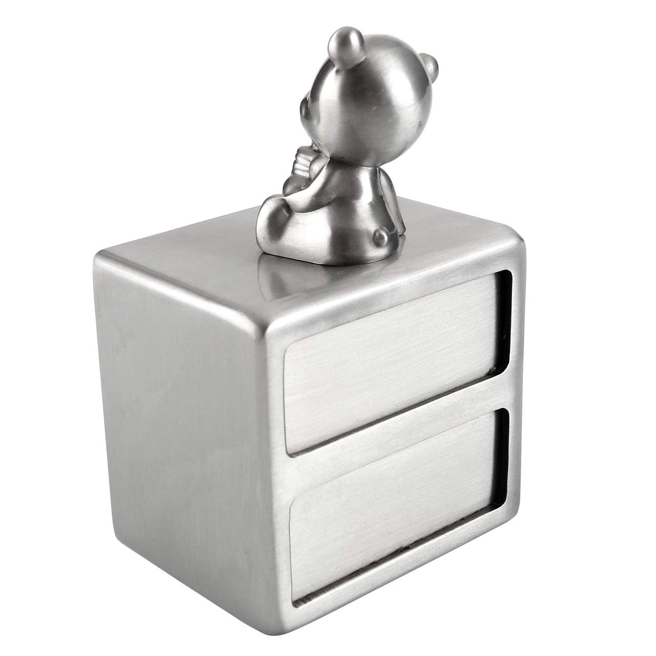 Mogoko Silver Tooth Box Baby First Tooth and Curl Keepsake Box Set