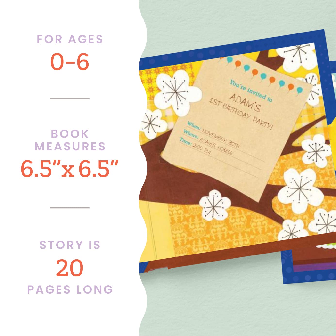 Babys First Birthday Personalized Book - Boys Blue Version
