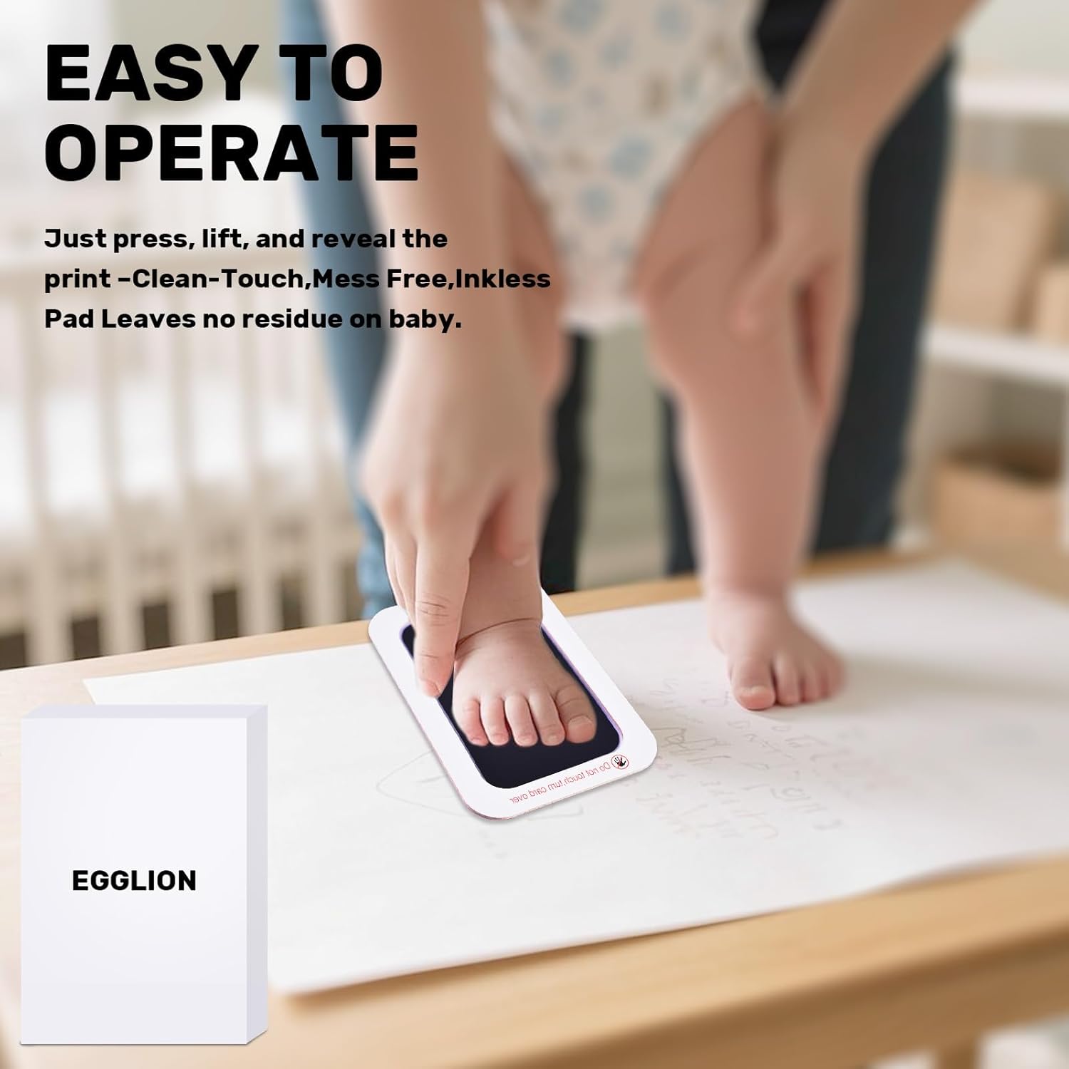 EGGLION 4-Pack Inkless Baby Pet Print Kit