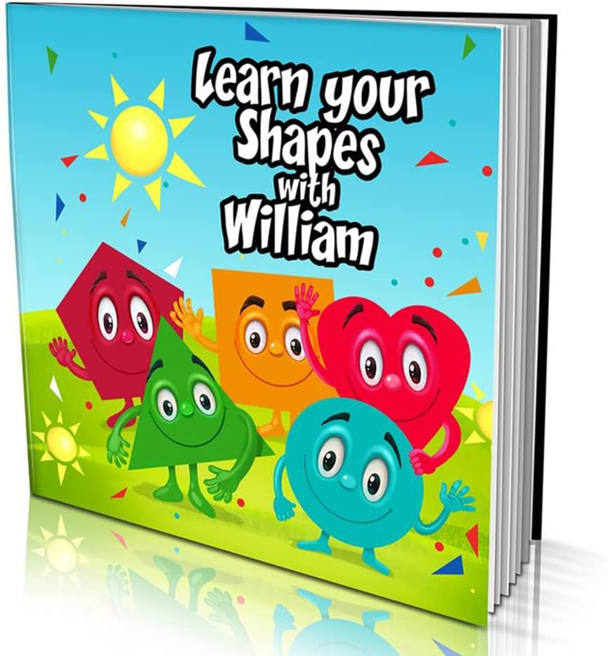 Dinkleboo Personalized Shape Book for Kids 0-8 Years Old