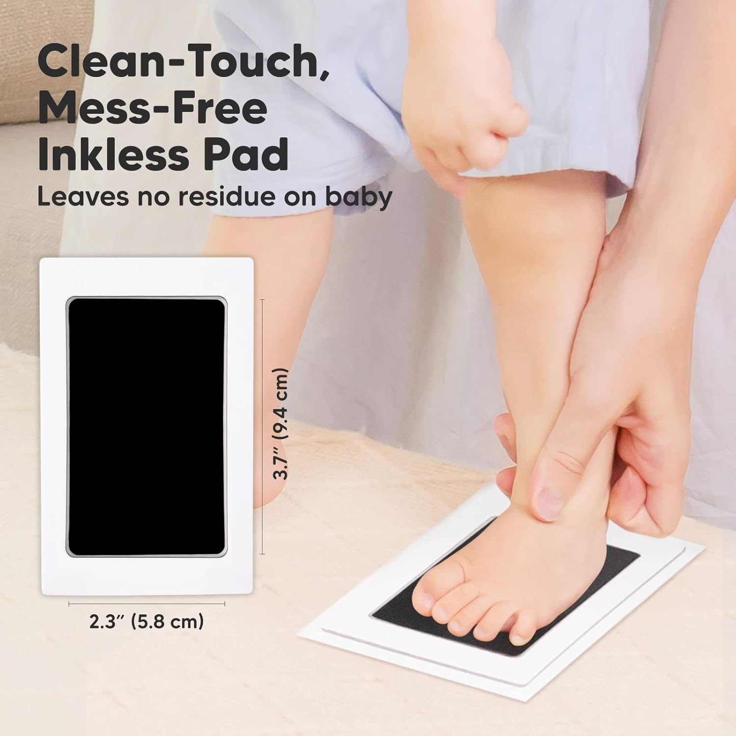 KeaBabies 4-Pack Inkless Hand Footprint Kit for Newborn