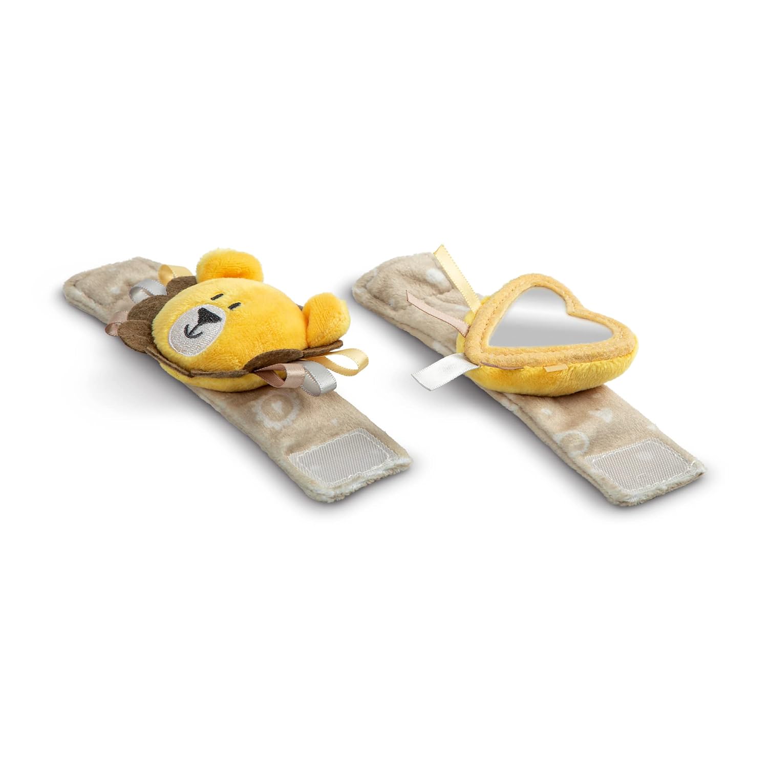 DEMDACO Lion Wrist Rattle and Mirror Activity Set 1