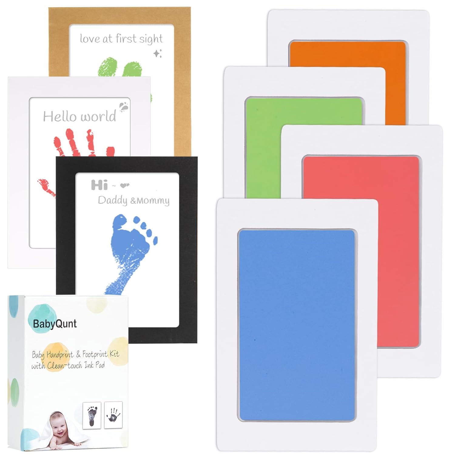 BabyQunt Inkless Hand Footprint Kit 4 Pack