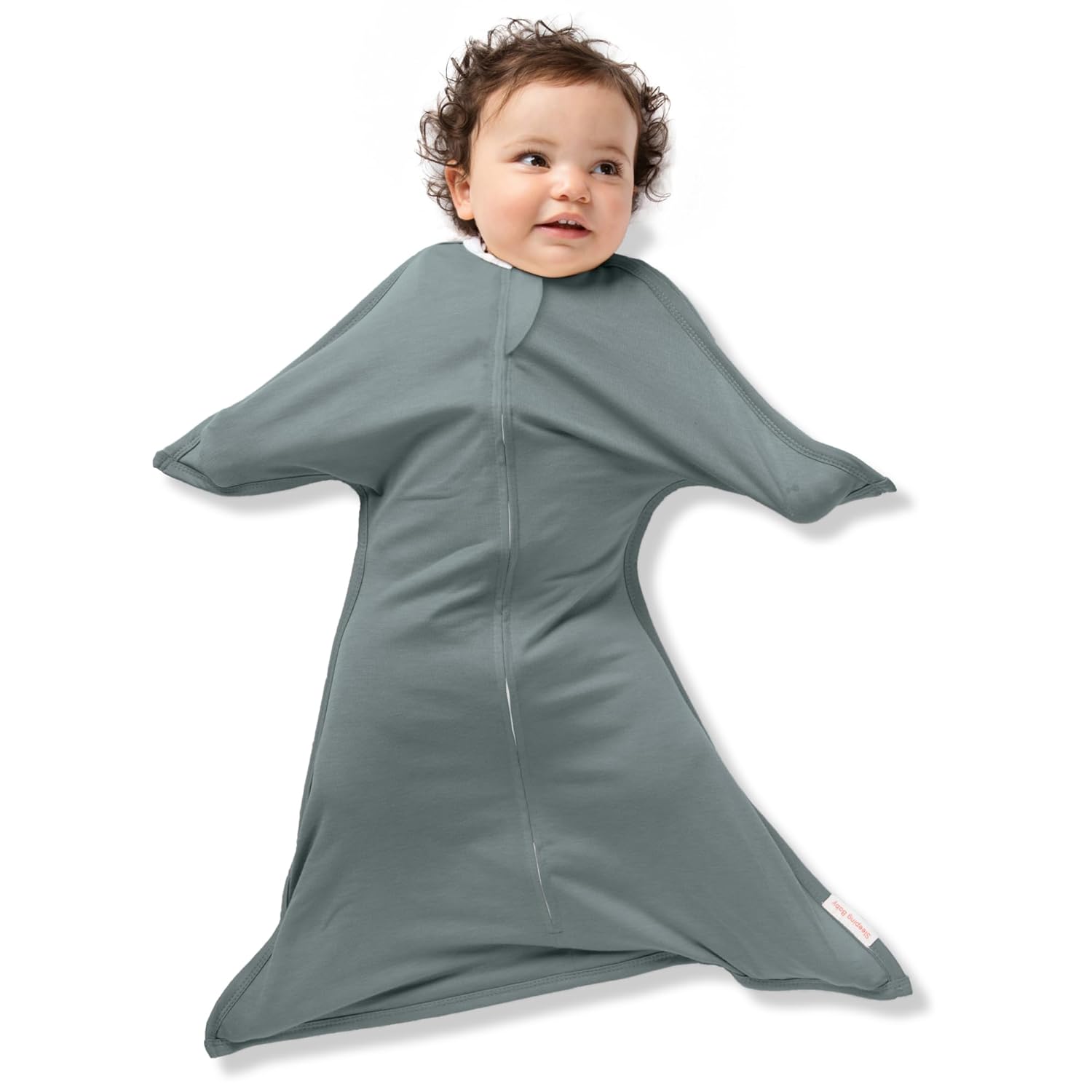 SleepingBaby Zipadee-Zip Transition Swaddle - Classic Grey Small 4-8 Months