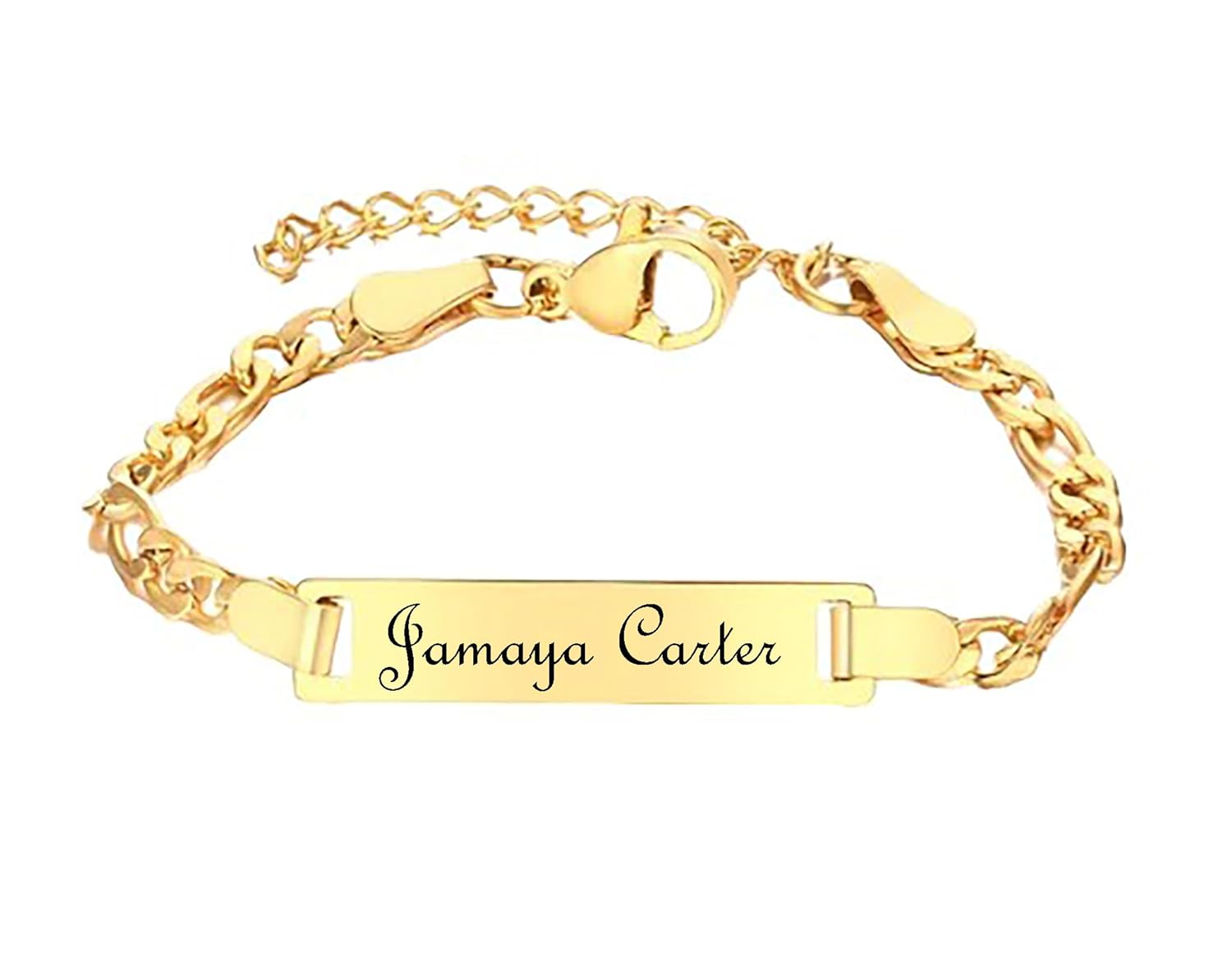 18K Gold Filled Baby ID Bracelet with Name and Date