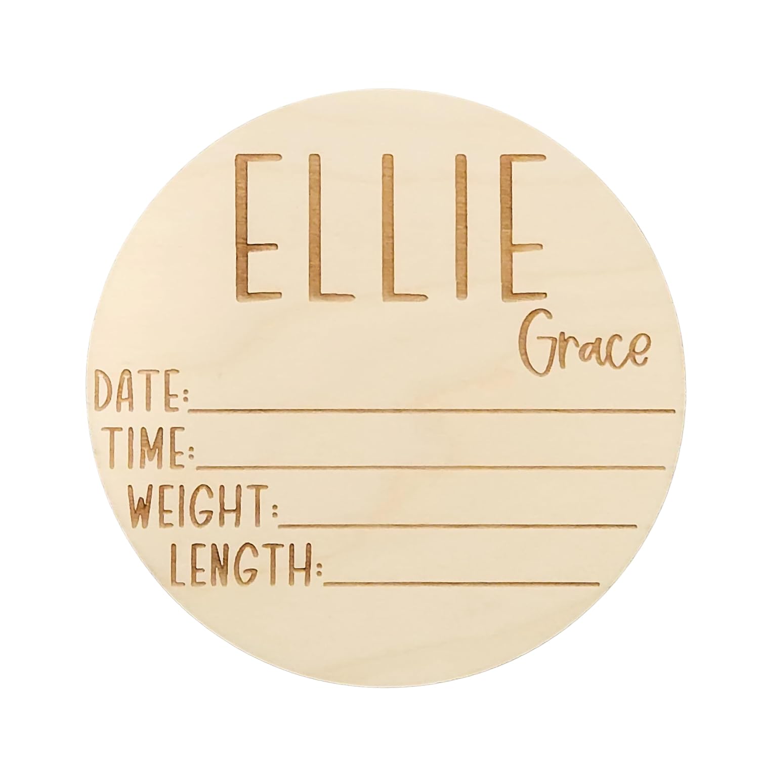 Personalized Newborn Baby Announcement Sign - Custom Birth Stat Sign for Hospital