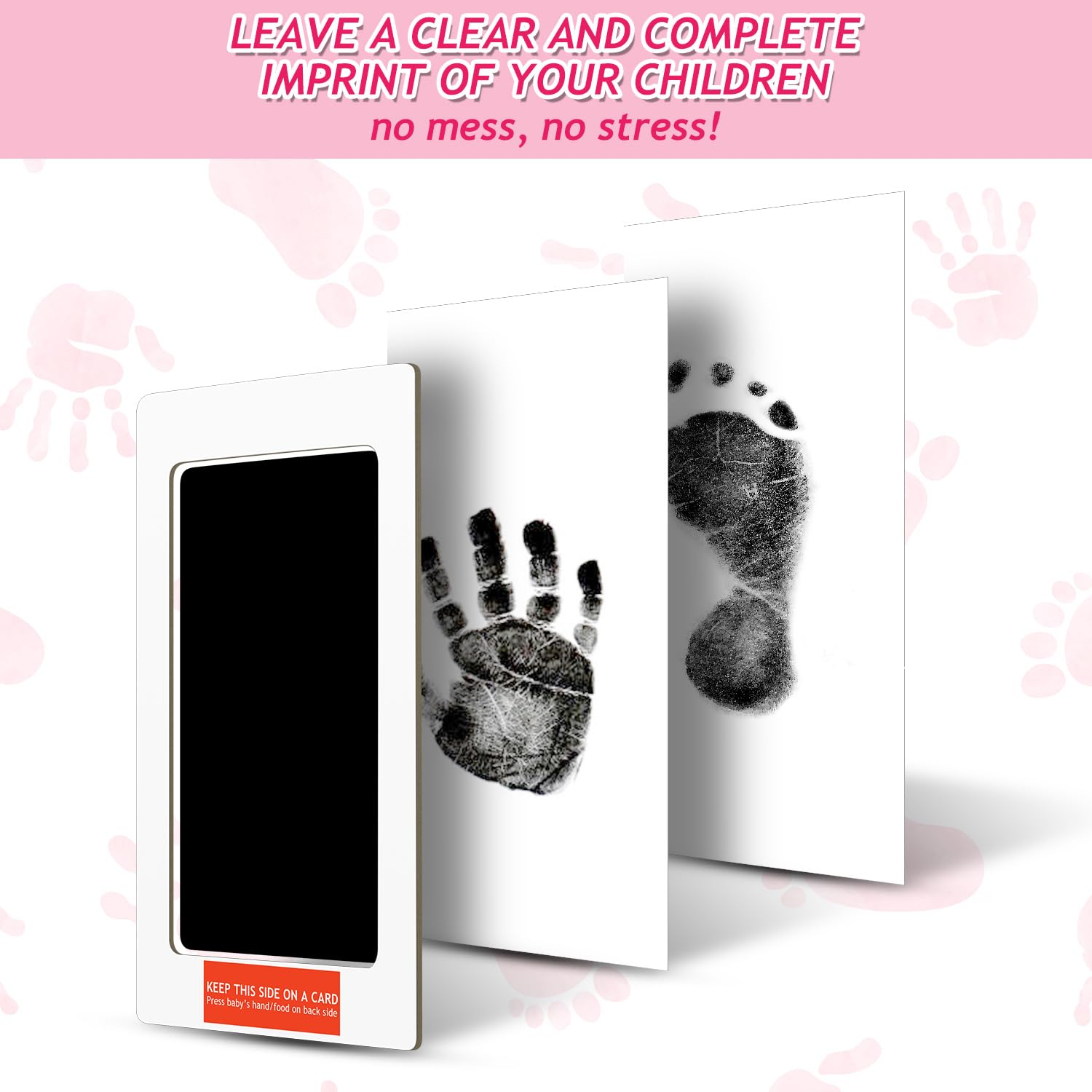 Outus Newborn Handprint Footprint Kit with 4 Ink Pads and 10 Cards