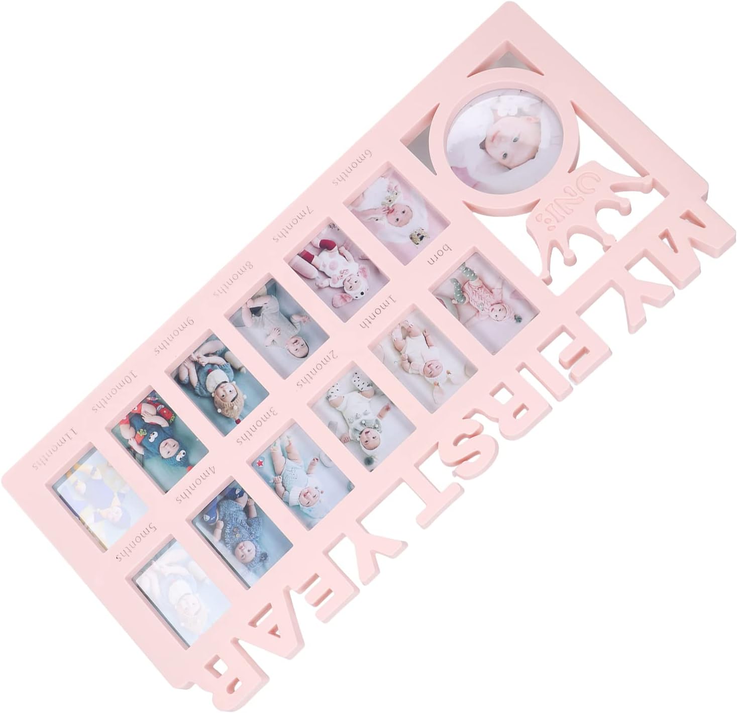 Walfront My First Year Baby Photo Frame Set - 12 Month Growth Display
