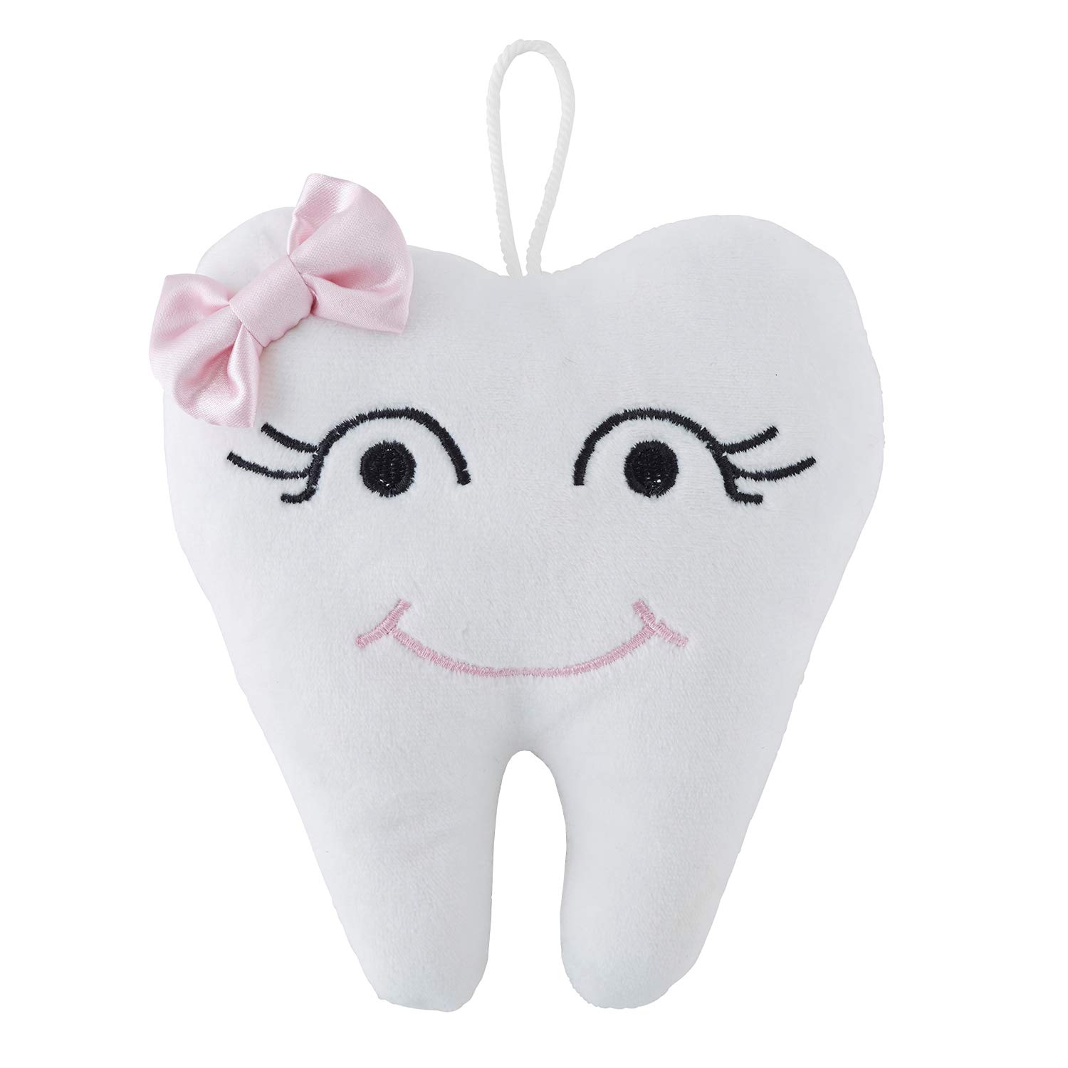 Stephan Baby Plush Tooth Fairy Pillow White with Pink Bow
