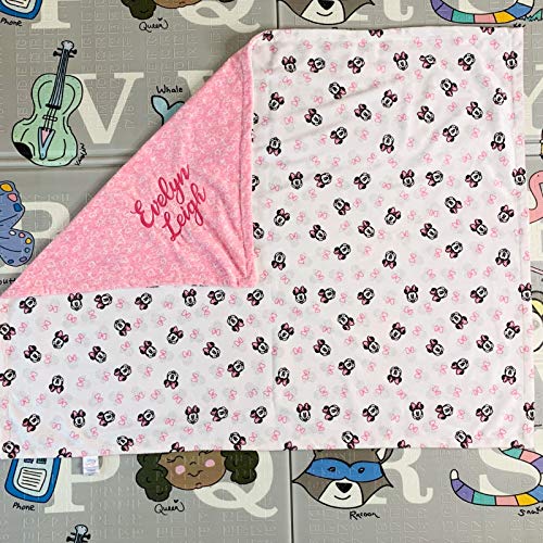Personalized Disney Minnie Mouse Baby Blanket 1