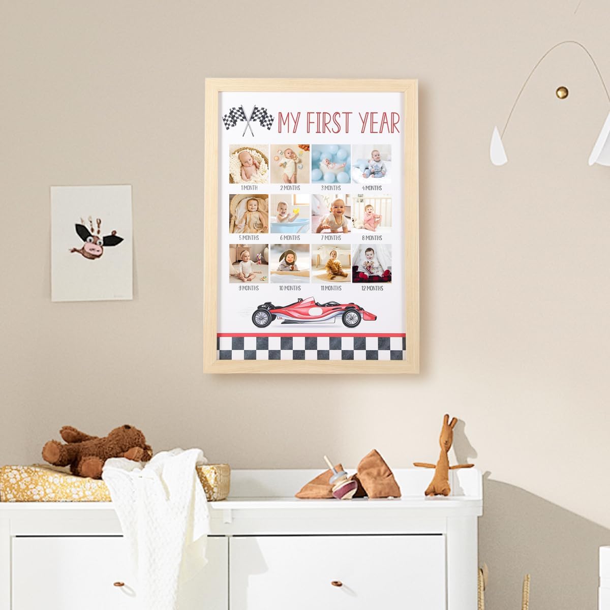 My First Year Photo Frame - 12 Months Milestone Display