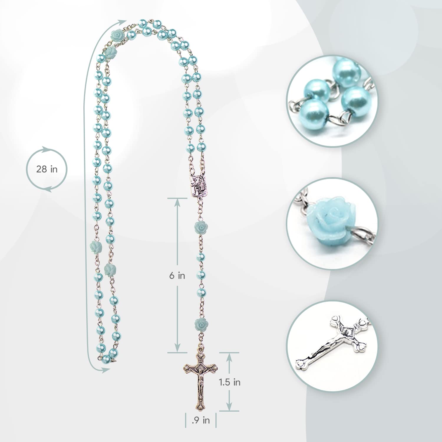 Blue My First Rosary and Keepsake Box
