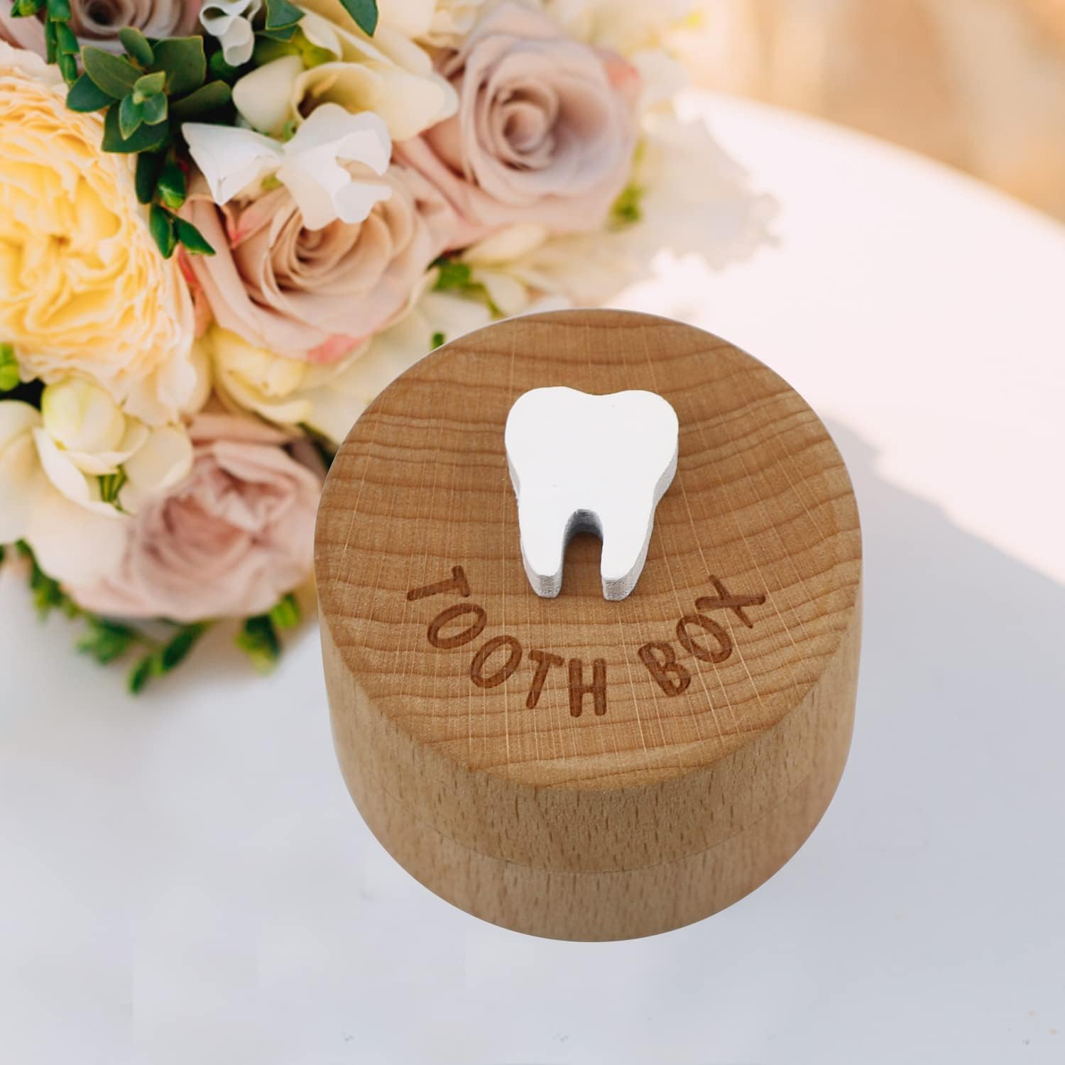 Free-Space Tooth Fairy Box 3D Carved Wooden Keepsake 1