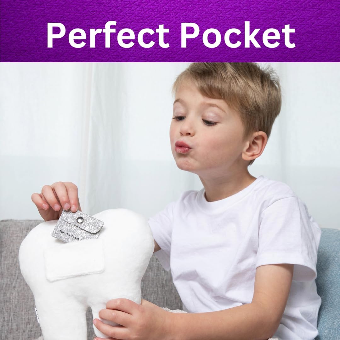 Bold N Tooth Fairy Pillow 75 Snuggly Plush with Sparkly Silver Envelope