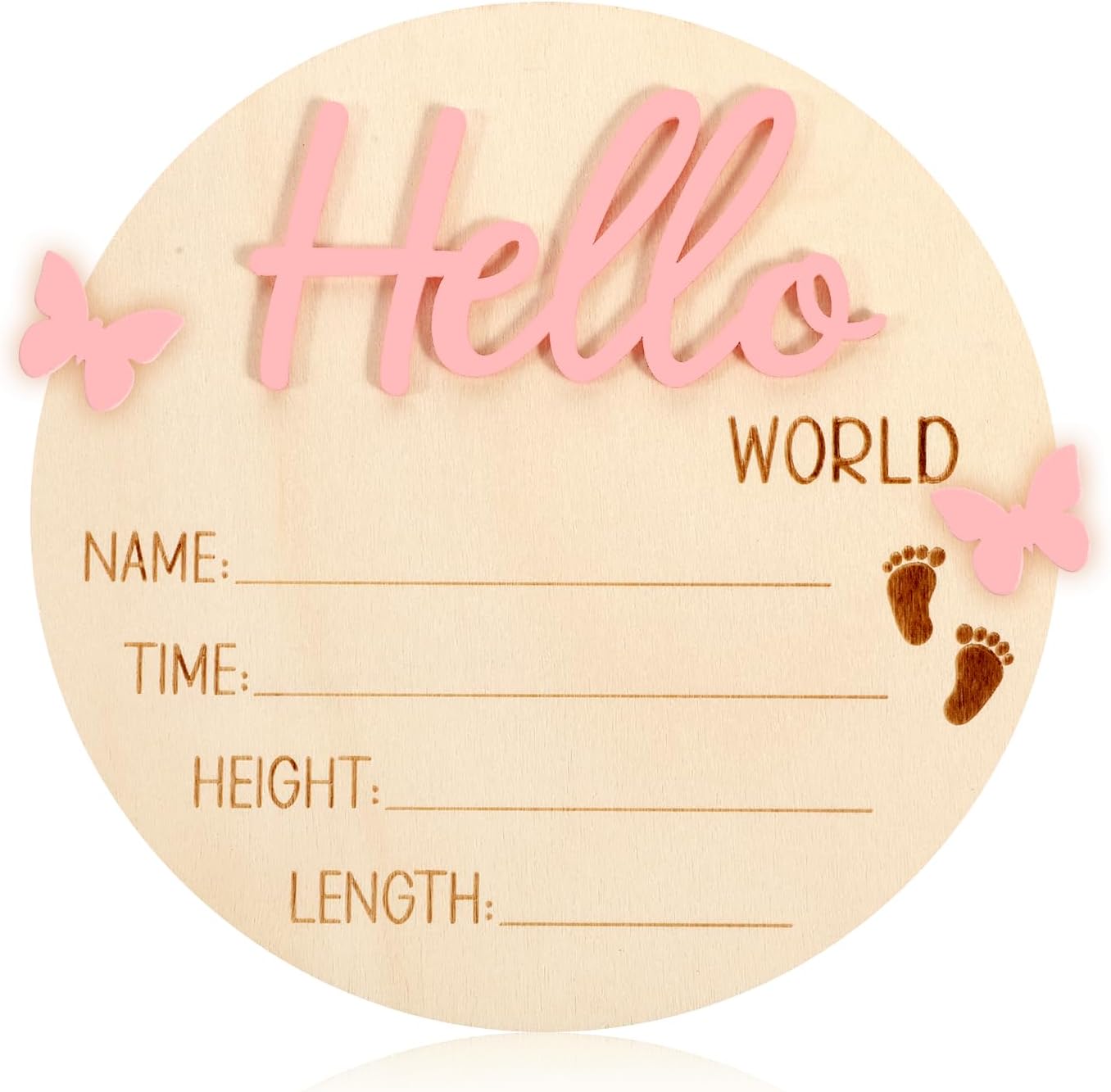 1 PCS Baby Name Sign with Butterfly Accent