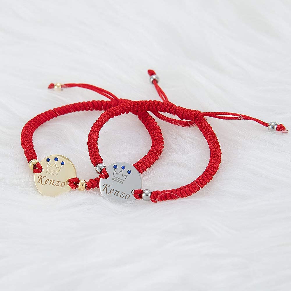 MIYOCAR Baby Name Bracelet 14K Gold Plated Dainty