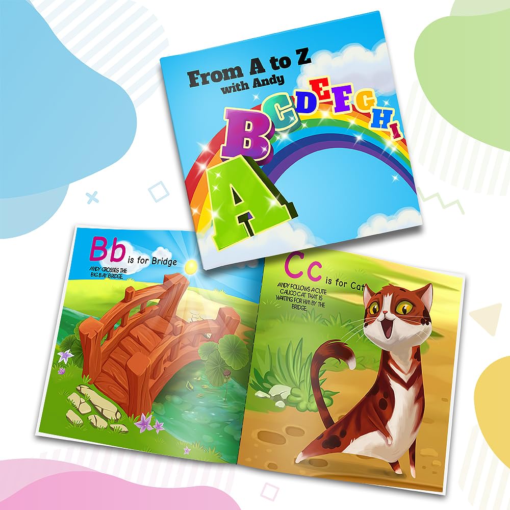 Dinkleboo Personalized Story Book - A to Z for Kids