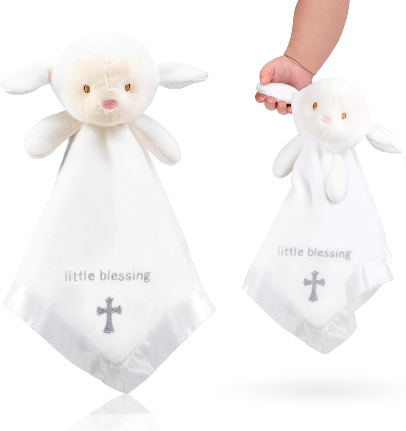 TRANQUIL KIDDO Lamb Lovey - Baptism Gift for Baby 14 inch