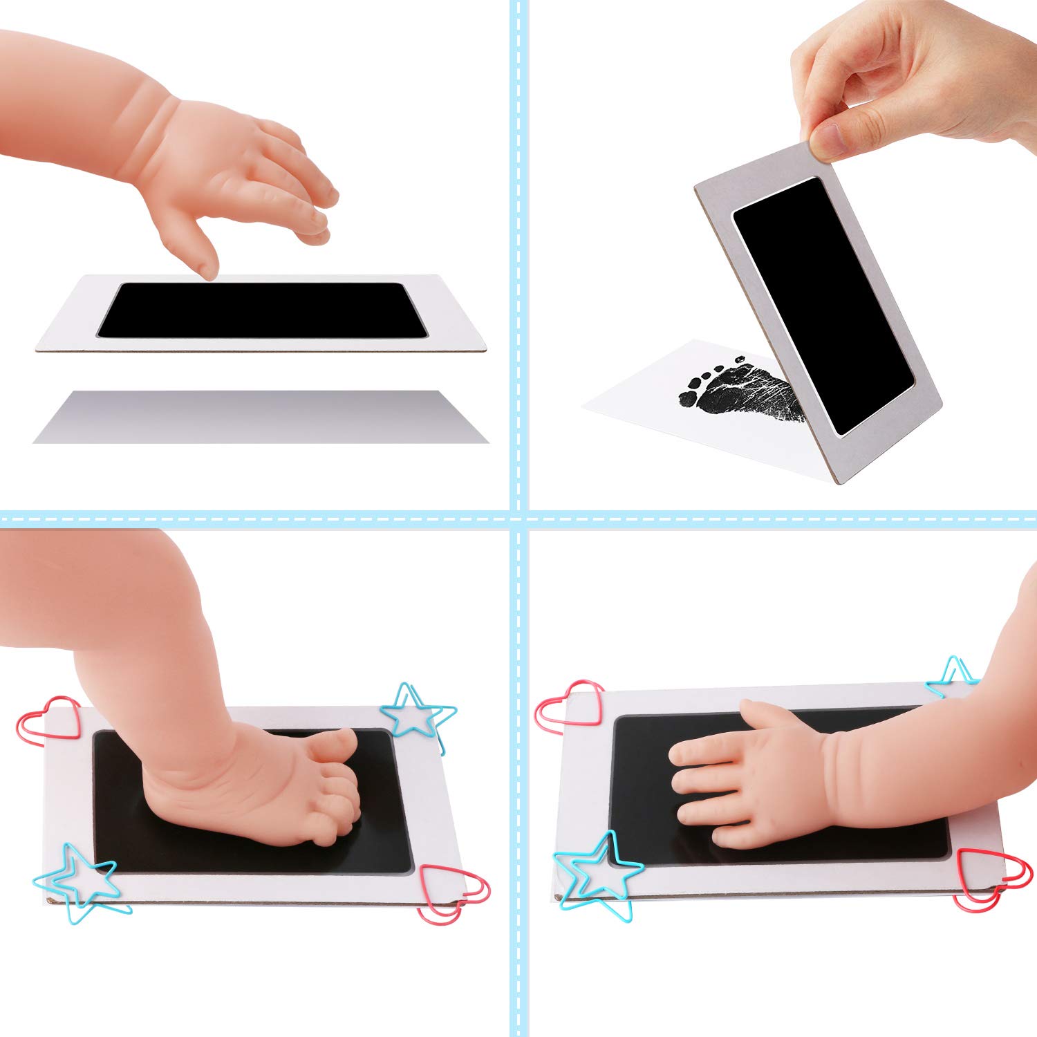 MengNi Inkless Hand Footprint Kit - Safe Easy for Baby Pets