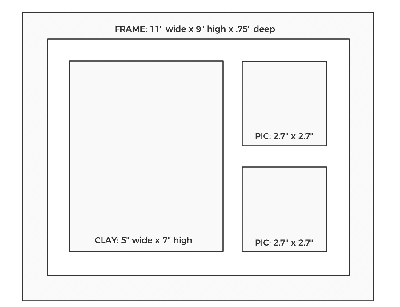 Baby Mushroom Hand Footprint Frame Kit White