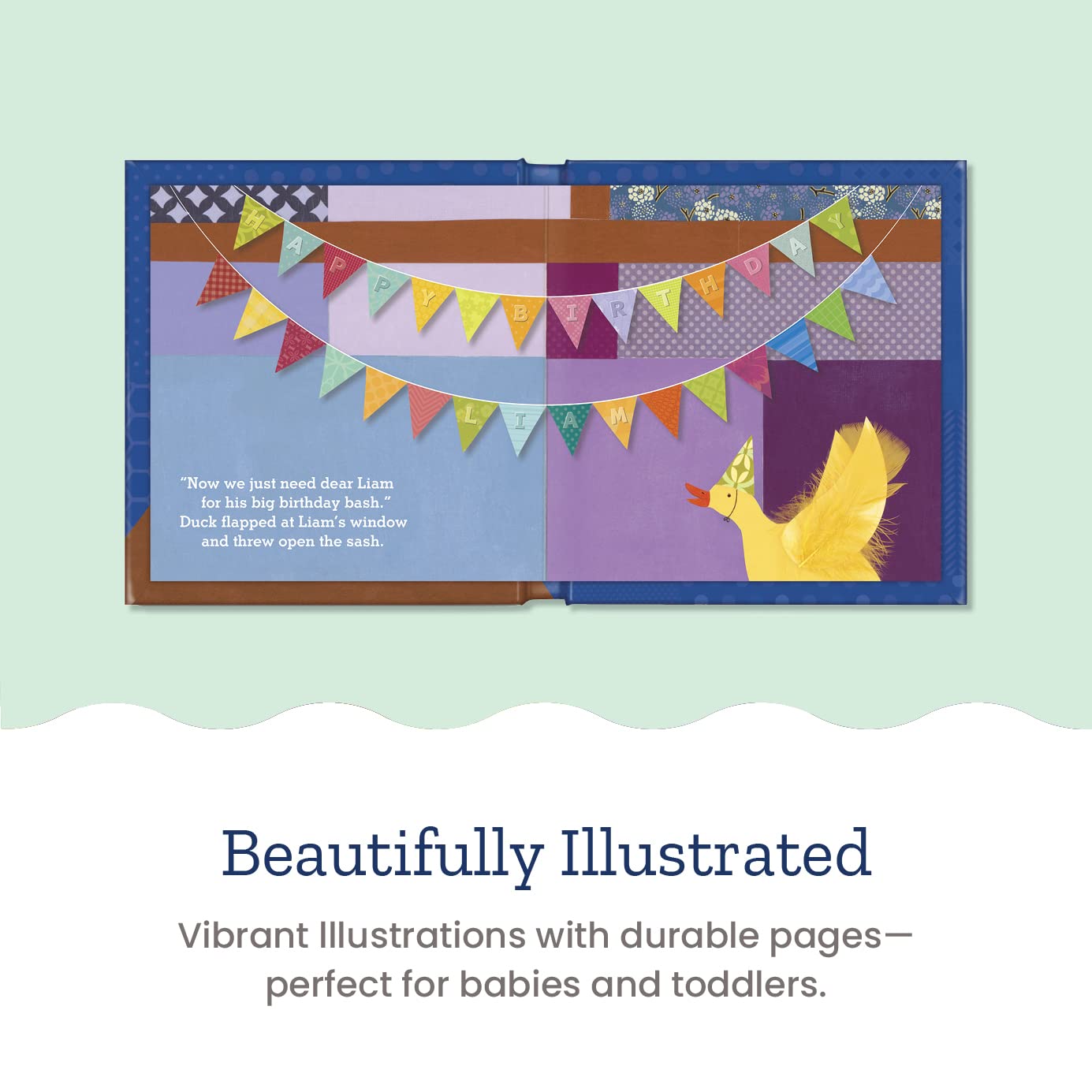 Babys First Birthday Personalized Book - Boys Blue Version