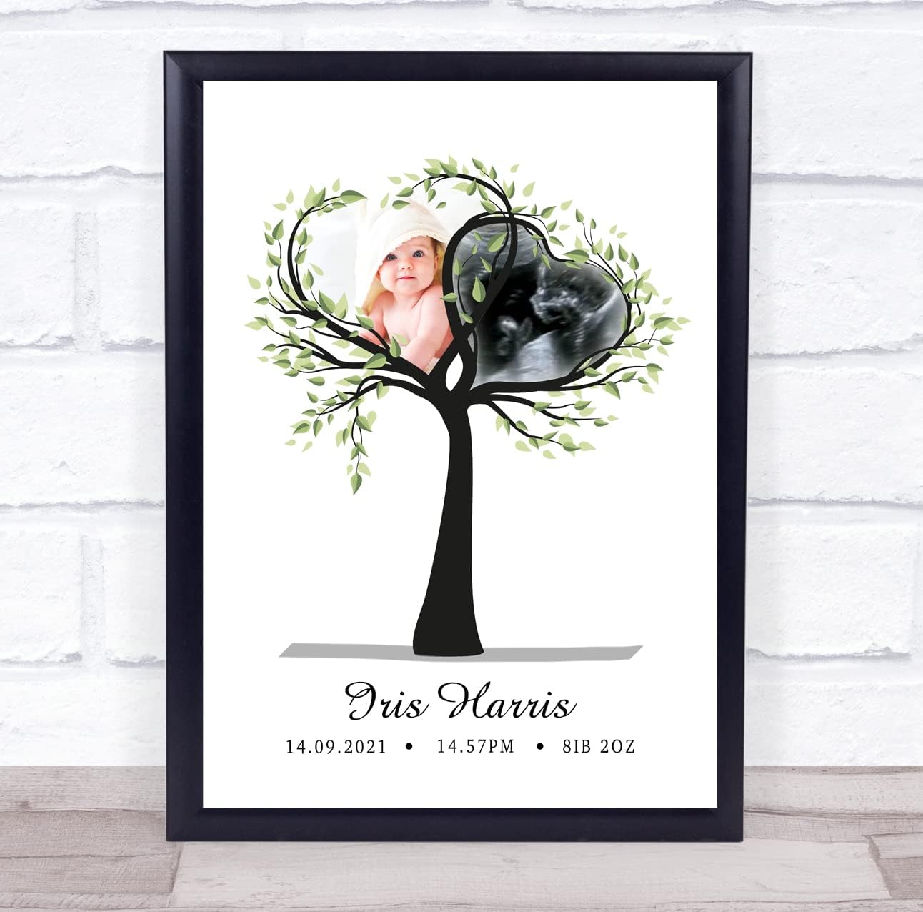 The Card Zoo New Baby Birth Details Christening Keepsake Print