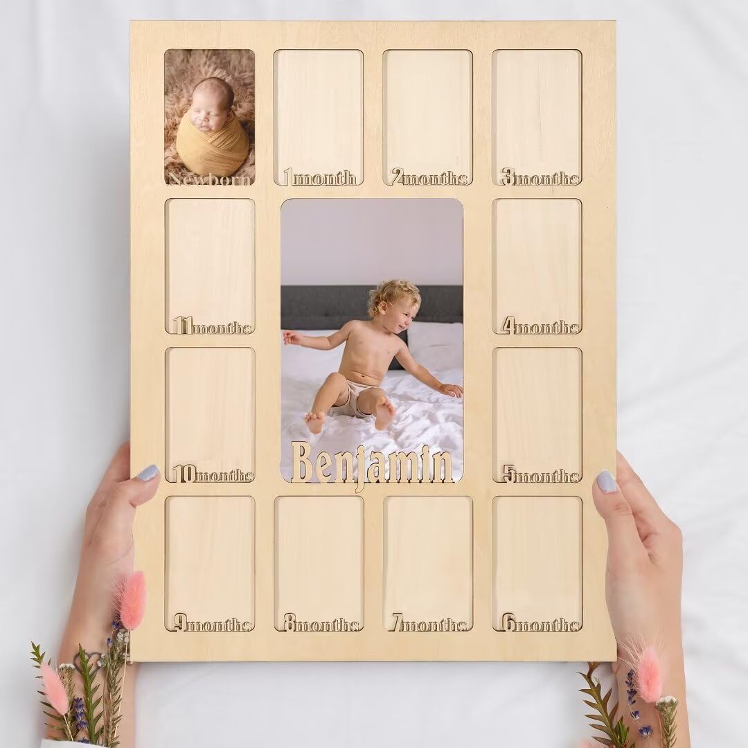 Personalized My First Year Photo Frame 12 Months Keepsake 1