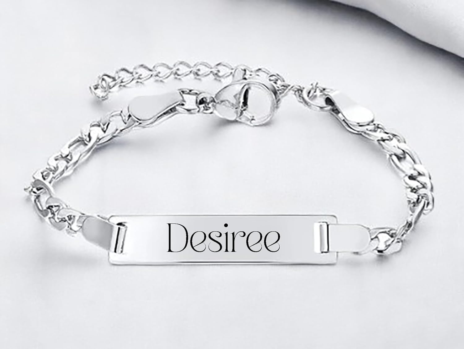 18K Gold Filled Baby ID Bracelet with Name and Date
