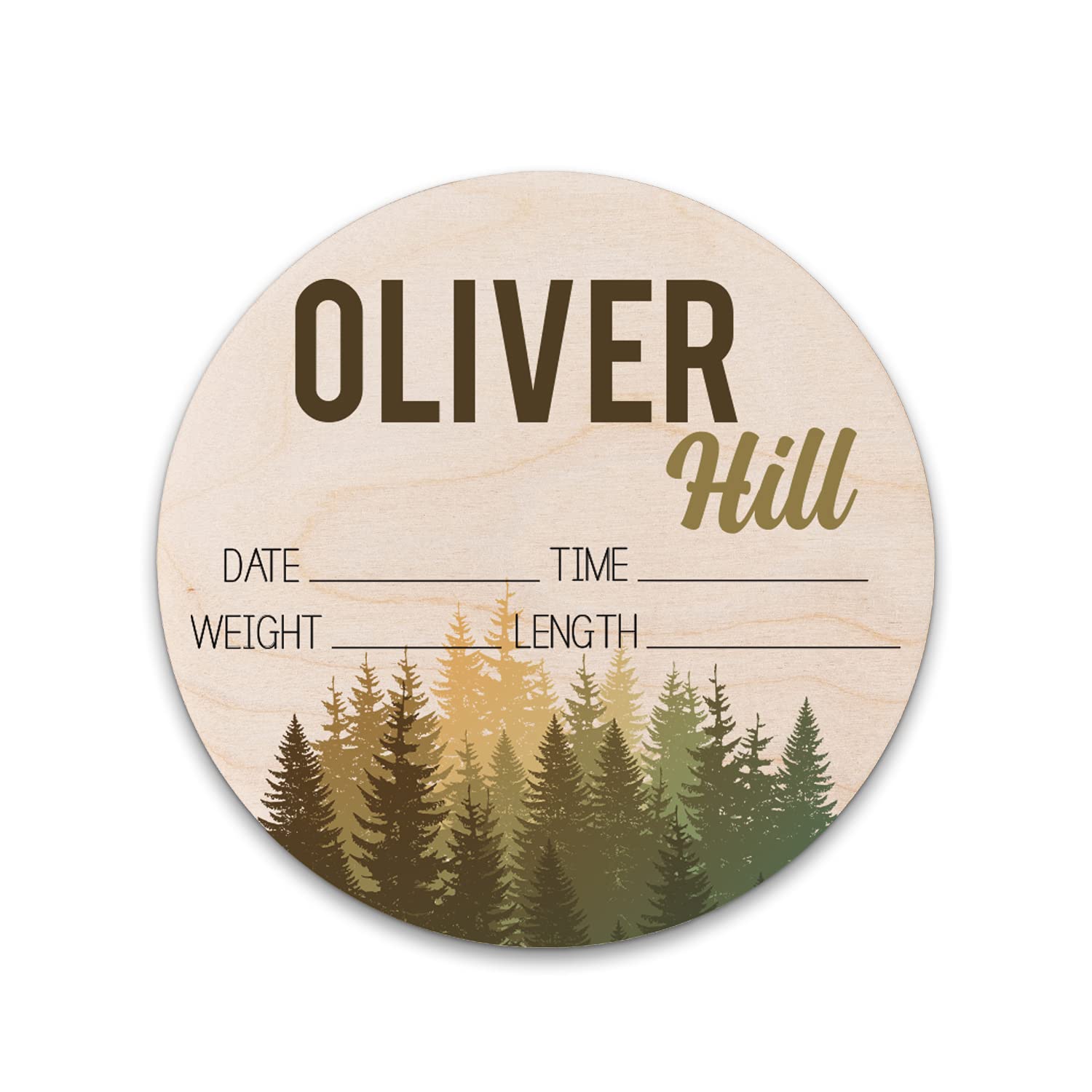 Oliver Hill Design Birth Stat Sign for Newborn Baby
