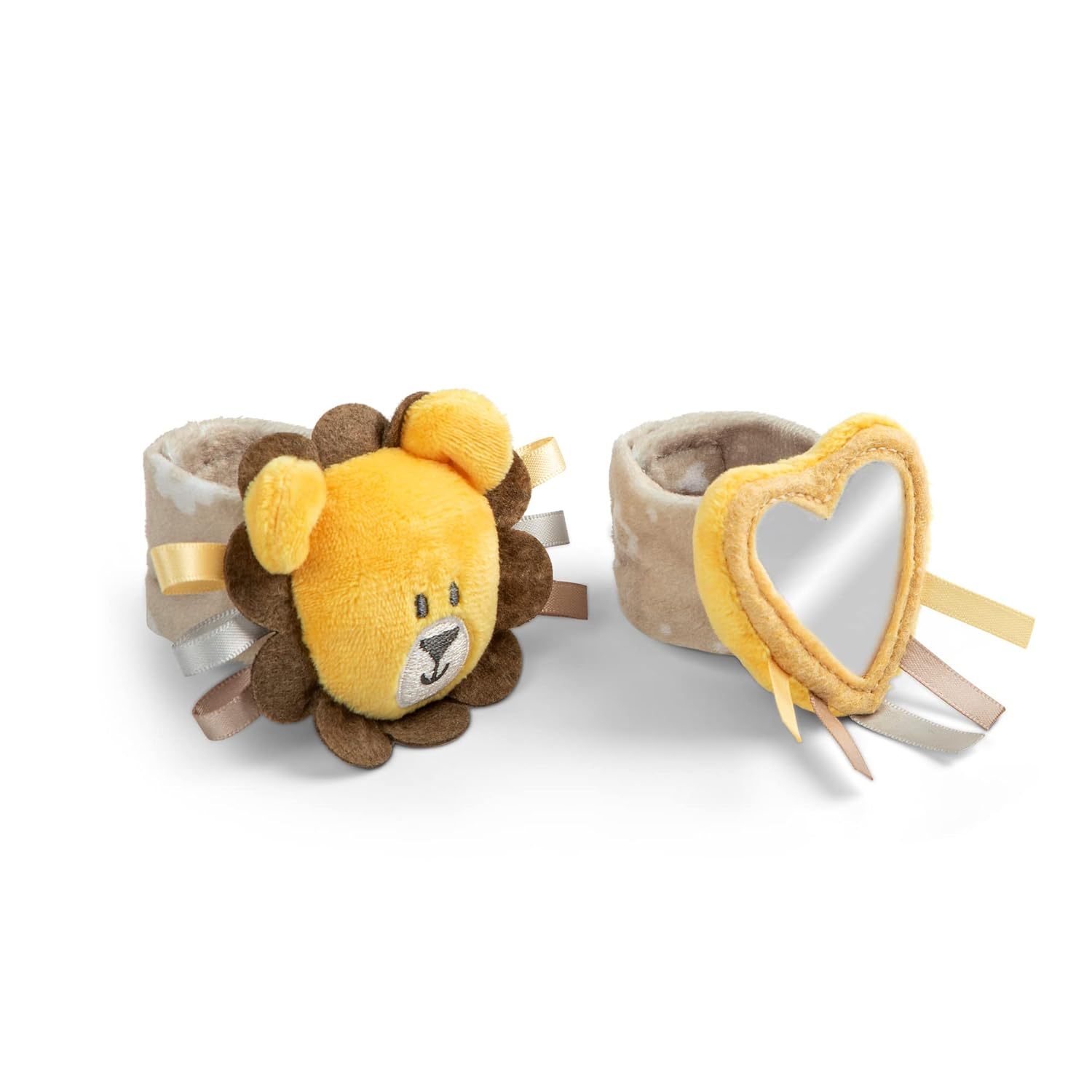DEMDACO Lion Wrist Rattle and Mirror Activity Set 1
