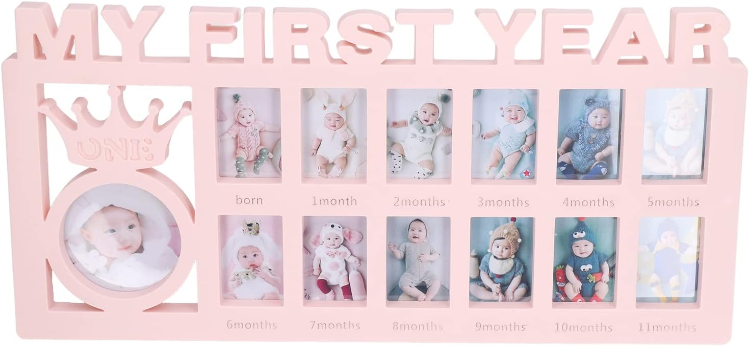 Walfront My First Year Baby Photo Frame Set - 12 Month Growth Display