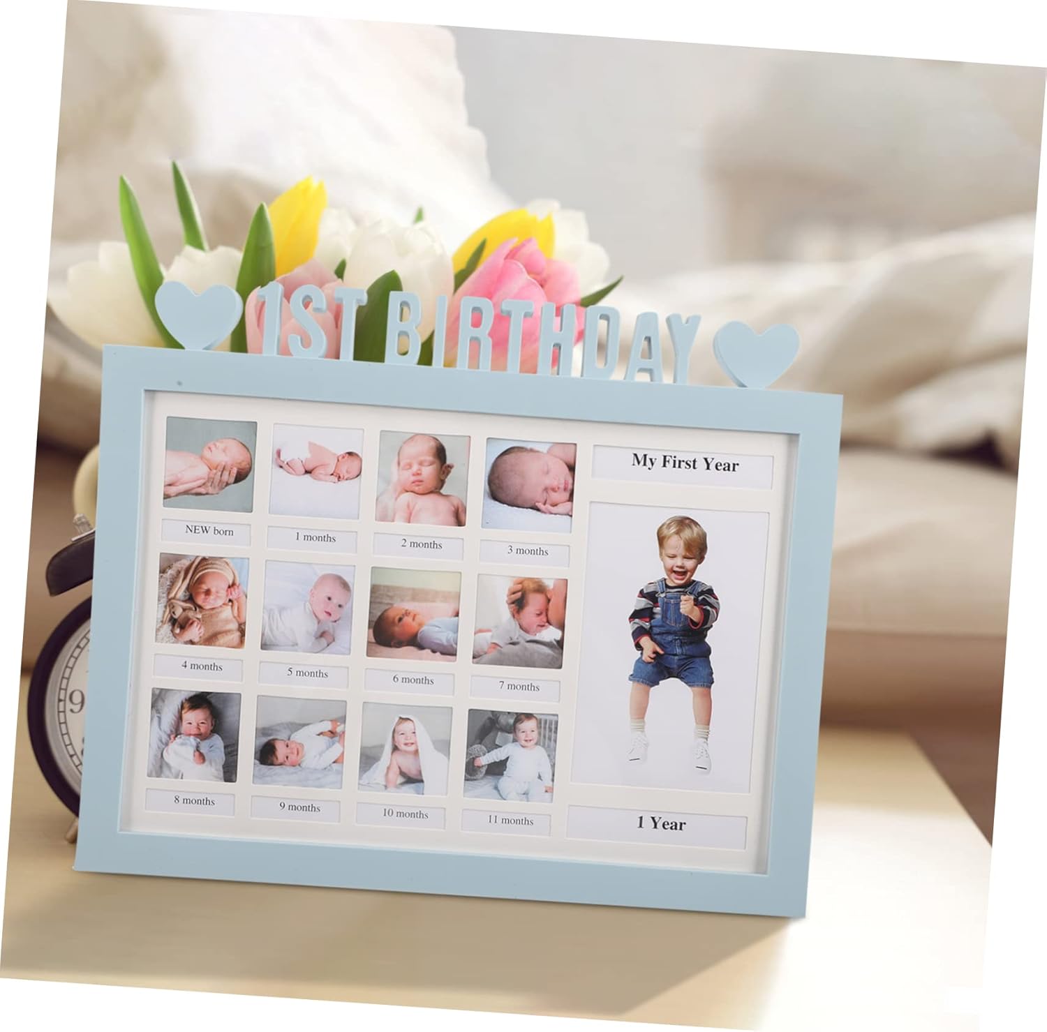 Birthday Photo Frame for Boys Milestone Growth Organizer