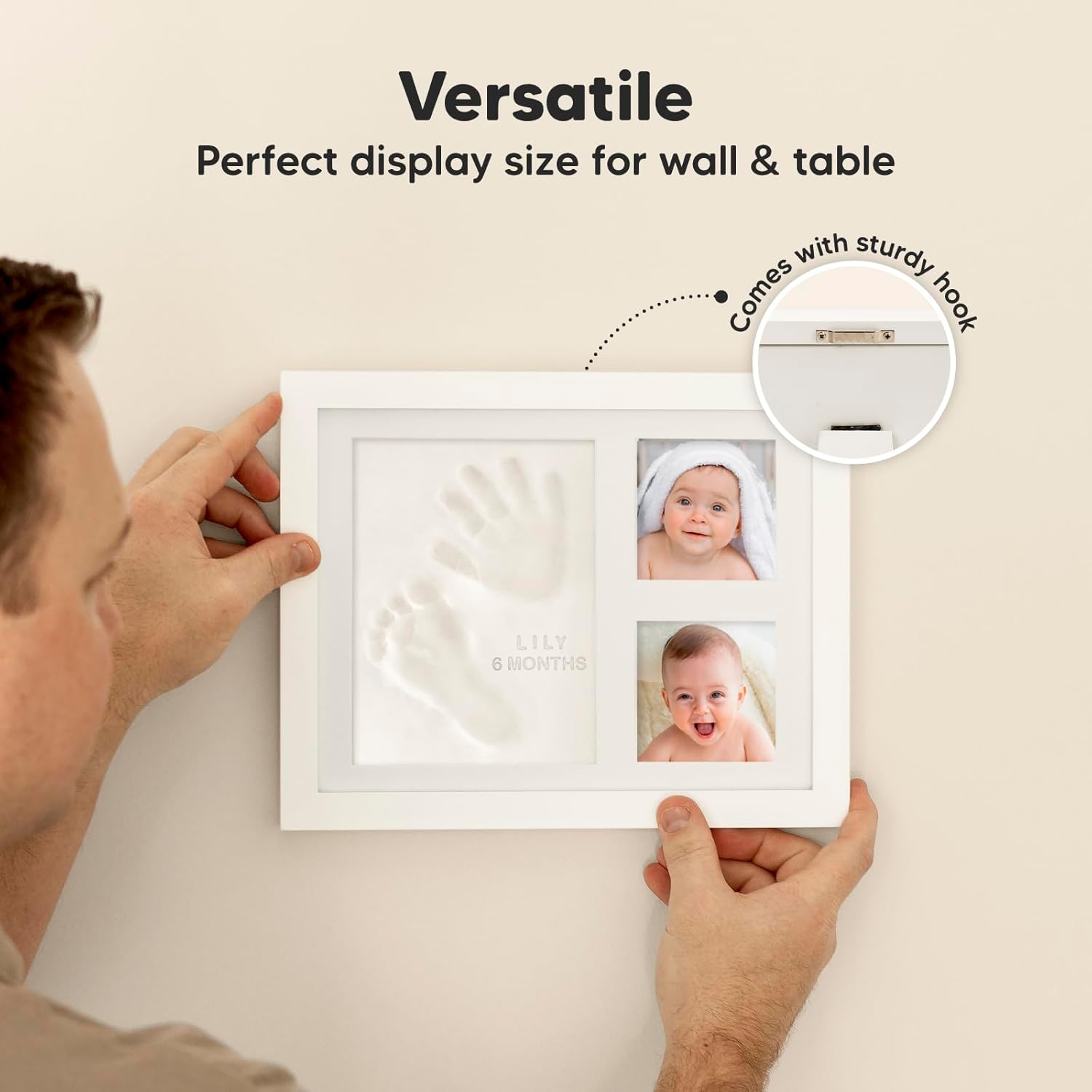 KeaBabies Baby Hand Footprint Kit - Quick Dry Clay Newborn Keepsake Personalized Gift