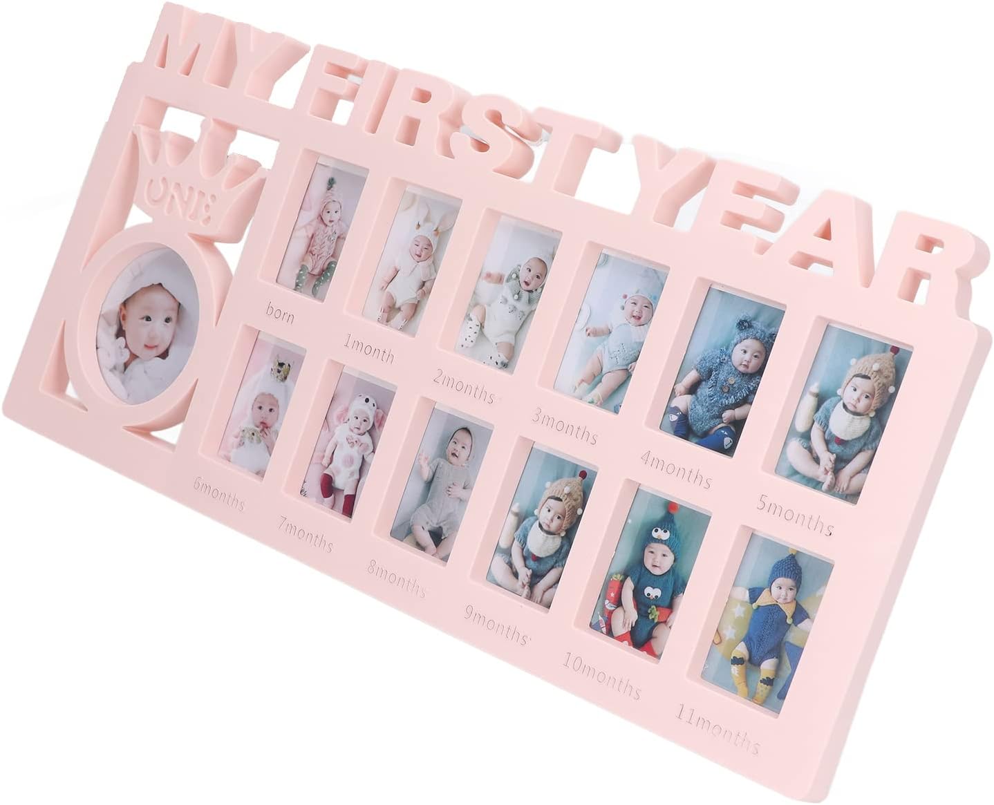 Walfront My First Year Baby Photo Frame Set - 12 Month Growth Display