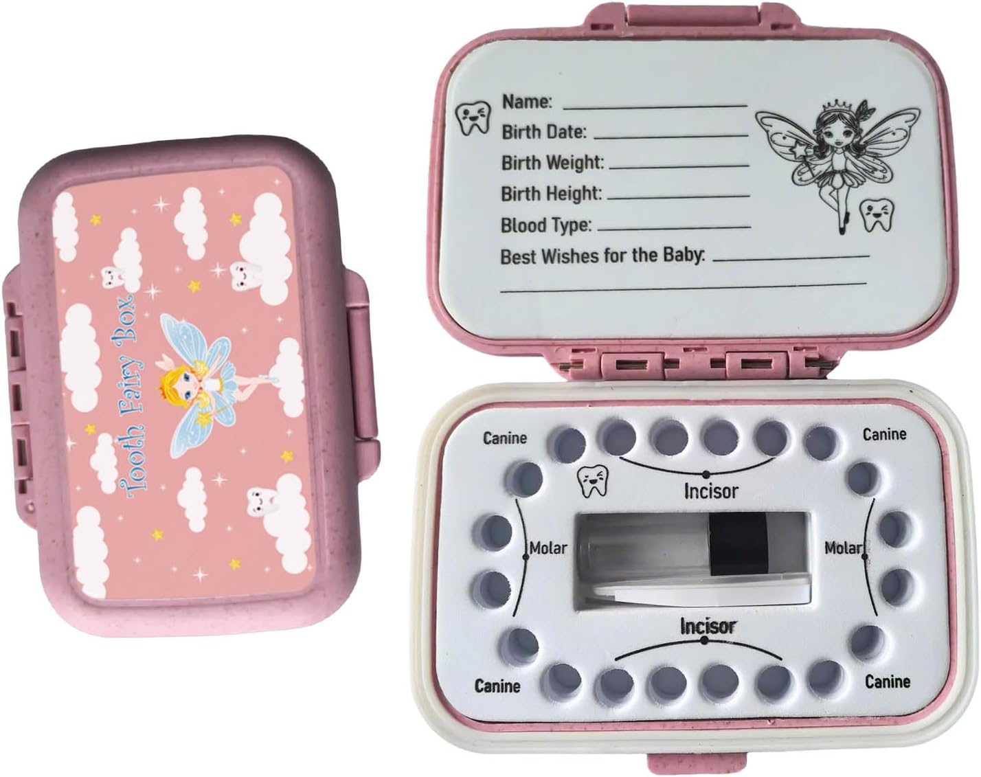 FurPaw Tooth Fairy Box - Natural Wheat Straw PP Pink