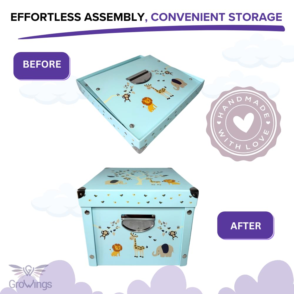 GroWings Baby Keepsake Box - 13x13x10 Inch Memory Storage