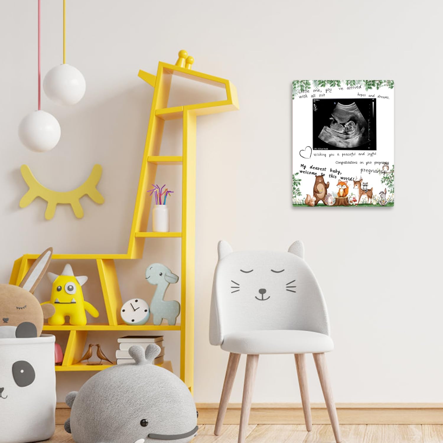 Woodland Ultrasound Picture Frame - Pregnancy Keepsake Baby Shower Decor