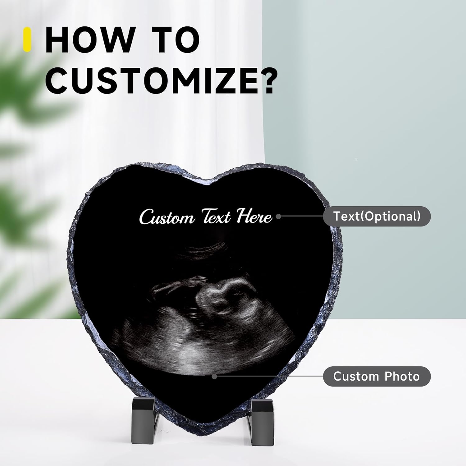 WACAR Sonogram Picture Frame - Personalized Pregnancy Keepsake Decor