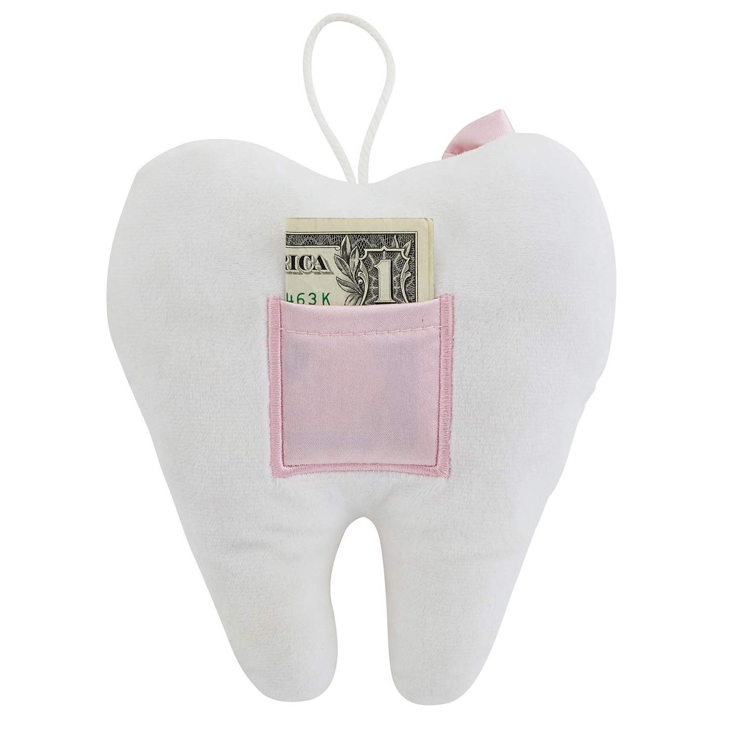 Stephan Baby Plush Tooth Fairy Pillow White with Pink Bow