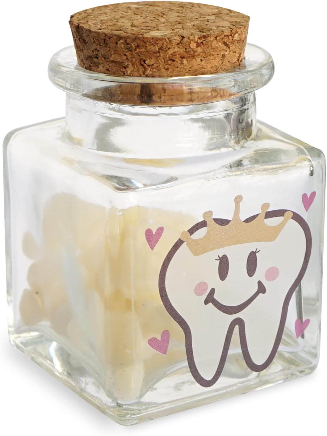 Cute Tooth Fairy Jar for Lost Teeth Keepsake Box