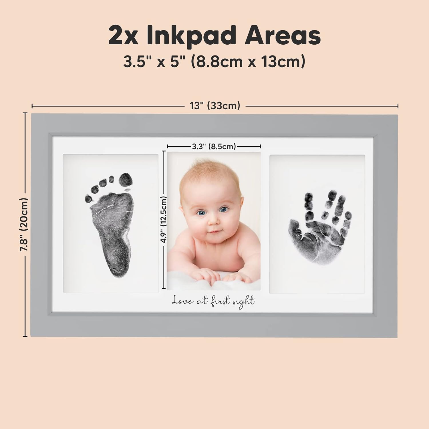 KeaBabies Inkless Hand Footprint Kit - No Mess for Baby Boy Girl