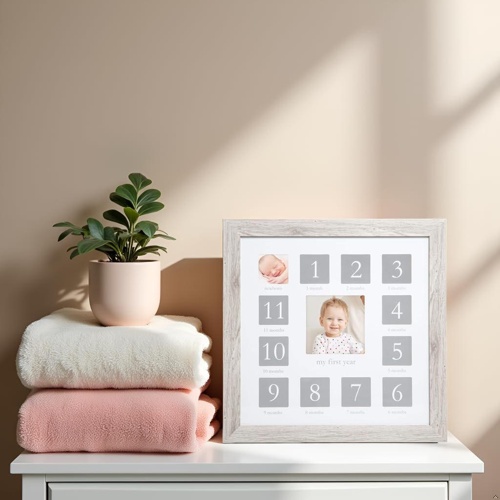 Kate Milo My First Year Frame - Rustic Wood